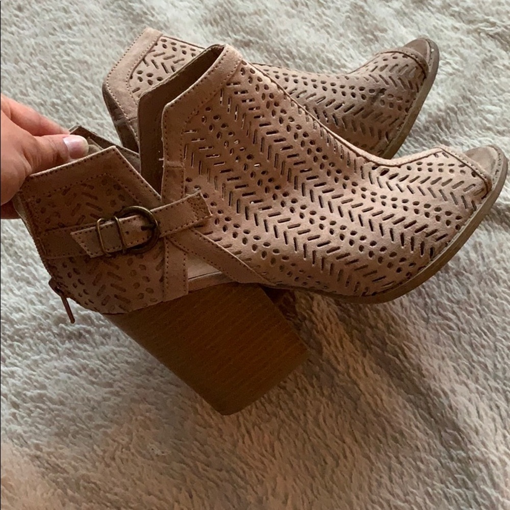 Open Toe Bootie Heels